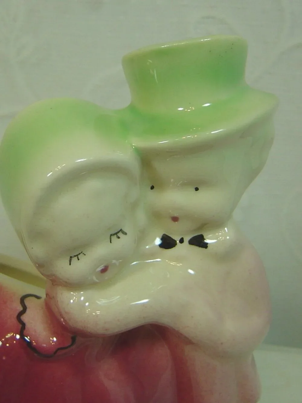 Vintage ceramic dancing couple planter or vase-5 1/4